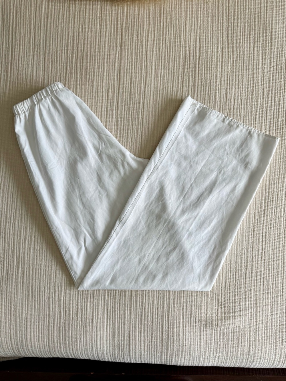 Princess Polly White Drawstring Low Rise Straight Leg Pants XS EU 34 EUC